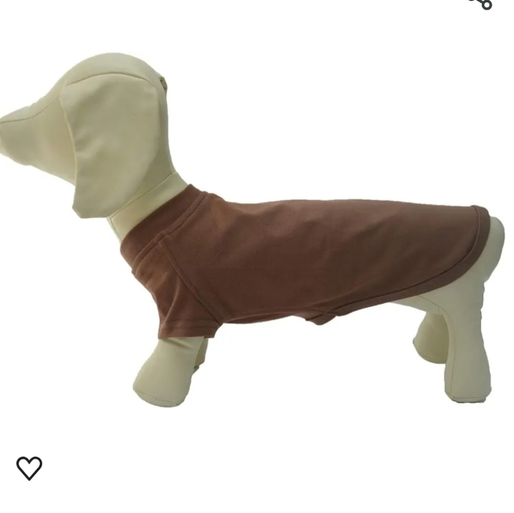 Lovelonglong Dachshund 100% Cotton T-Shirt in Coffee Size D-XL